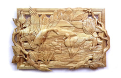 Baby Ducks Out of their Nest Wood Carving