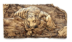 Tiger National Animal 18x10 Unique Wood Carving
