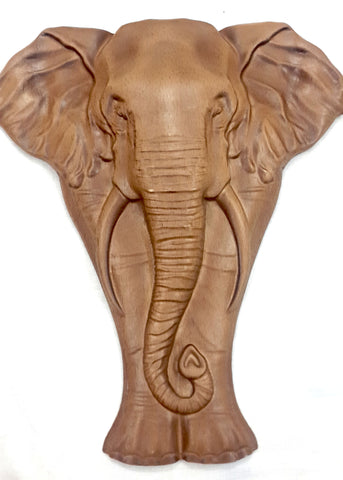 Elephant 13x15 Unique Wood Carving