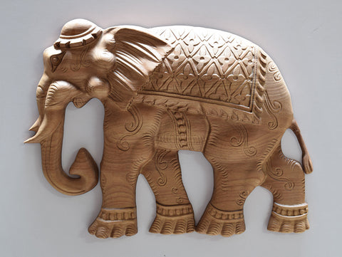 Elephant 18x14 Unique Wood Carving