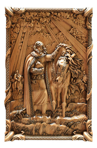 Rajasthan Royals 17x10 Unique Wood Carving