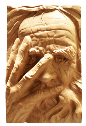 Old Man Unique Wood Carving